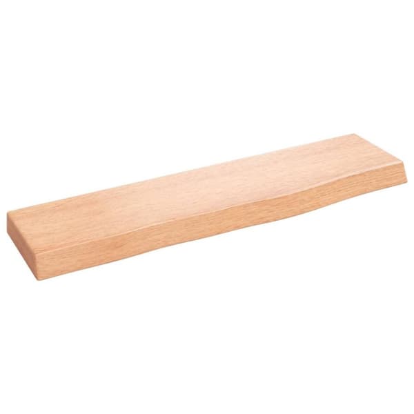vidaXL Vegghylle lysebrun 40x10x2 cm behandlet heltre eik