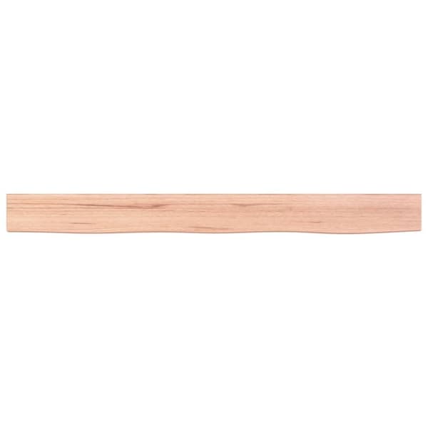 vidaXL væghylde 100x10x6 cm behandlet massivt egetræ lysebrun