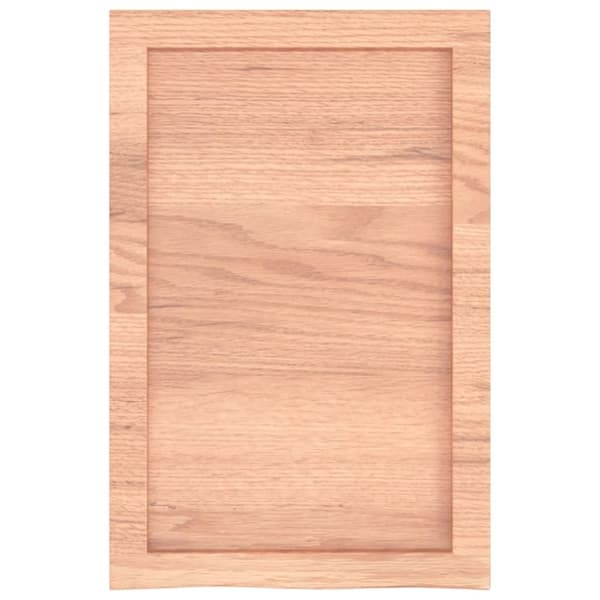 vidaXL væghylde 40x60x(2-6) cm behandlet massivt egetræ lysebrun
