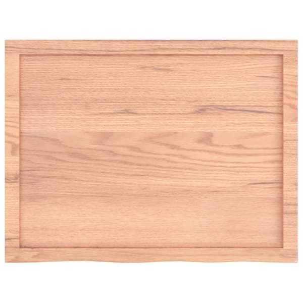 vidaXL Vägghylla ljusbrun 80x60x(2-6) cm behandlad massiv ek