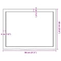 Miniatyrbild 11 av 11: vidaXL Vägghylla ljusbrun 80x60x(2-6) cm behandlad massiv ek