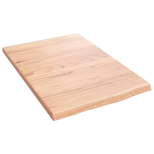 vidaXL Vägghylla ljusbrun 40x60x2 cm behandlad massiv ek