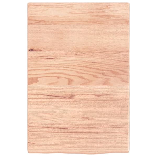vidaXL Vägghylla ljusbrun 40x60x2 cm behandlad massiv ek