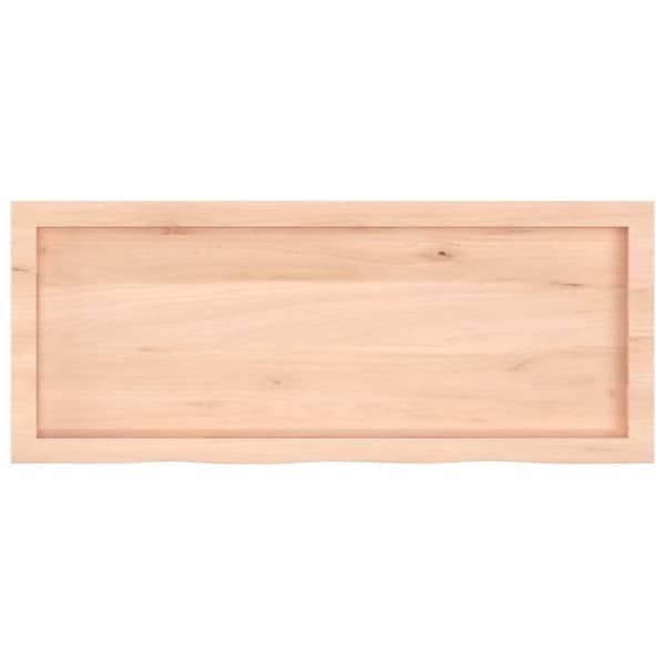 vidaXL væghylde 100x40x(2-6) cm ubehandlet massivt egetræ