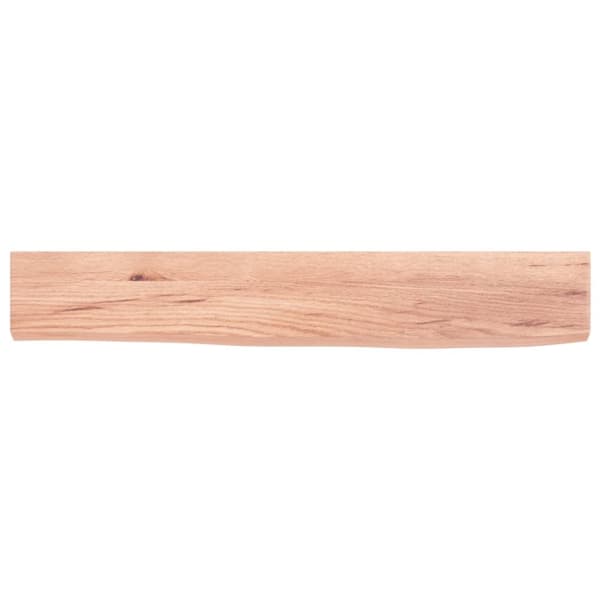 vidaXL Seinähylly vaaleanruskea 60x10x2 cm käsitelty täystammi