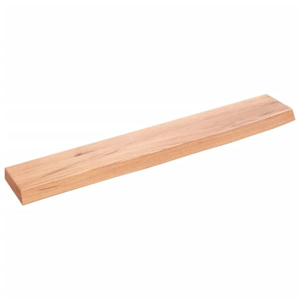 vidaXL Seinähylly vaaleanruskea 60x10x2 cm käsitelty täystammi
