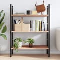 Miniatyrbilde 3 av 7: vidaXL Vegghylle 100x40x2 cm ubehandlet heltre eik