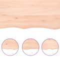 Miniatyrbilde 5 av 7: vidaXL Vegghylle 100x40x2 cm ubehandlet heltre eik