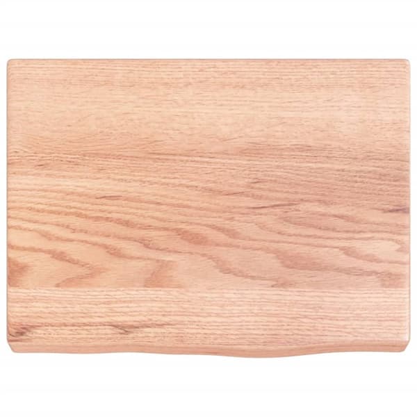vidaXL Vägghylla ljusbrun 40x30x(2-4) cm behandlad massiv ek