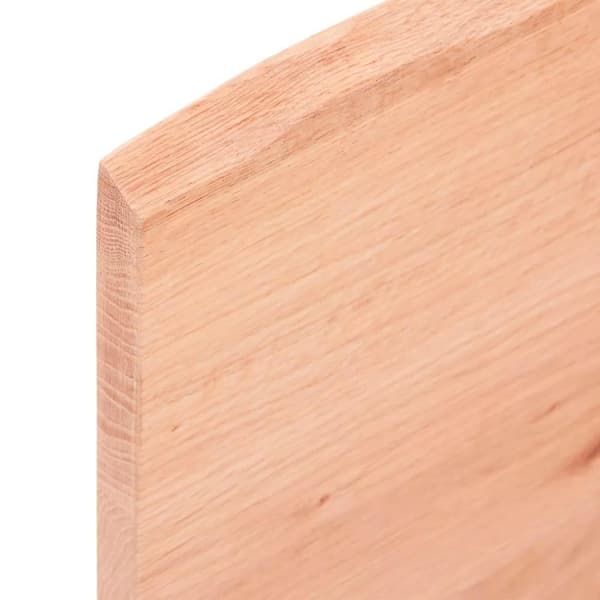 vidaXL Seinähylly vaaleanruskea 60x20x2 cm käsitelty täystammi