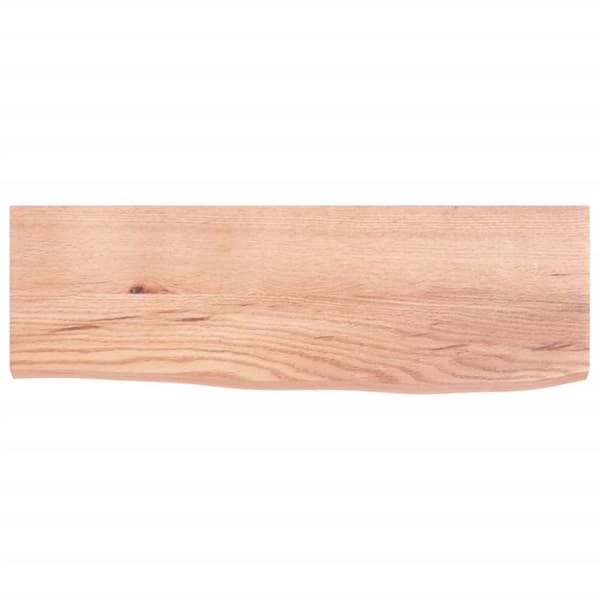 vidaXL Seinähylly vaaleanruskea 60x20x2 cm käsitelty täystammi