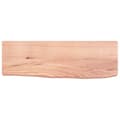 Miniatyrbilde 4 av 8: vidaXL Vegghylle lysebrun 60x20x6 cm behandlet heltre eik