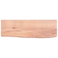 Miniatyrbilde 5 av 8: vidaXL Vegghylle lysebrun 60x20x6 cm behandlet heltre eik