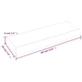 Miniatyrbilde 8 av 8: vidaXL Vegghylle lysebrun 60x20x6 cm behandlet heltre eik