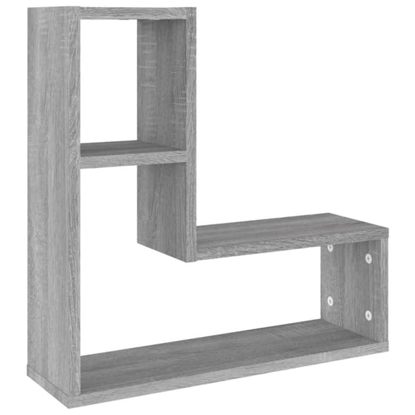 vidaXL Vegghyller 2 stk grå sonoma 50x15x50 cm konstruert tre