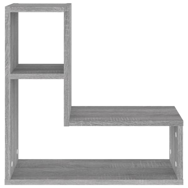 vidaXL Vegghyller 2 stk grå sonoma 50x15x50 cm konstruert tre