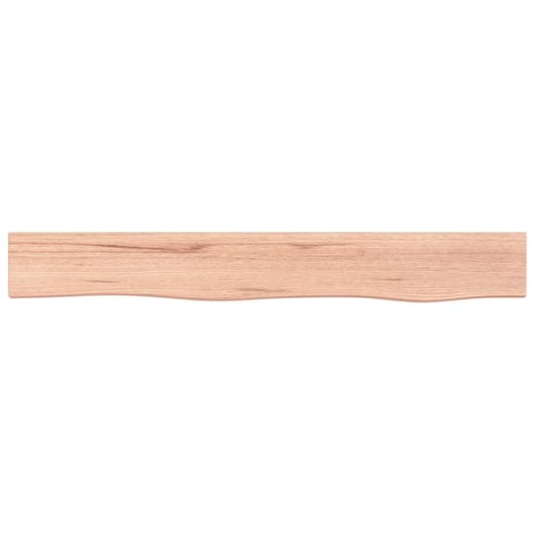 vidaXL Vägghylla ljusbrun 80x10x6 cm behandlad massiv ek