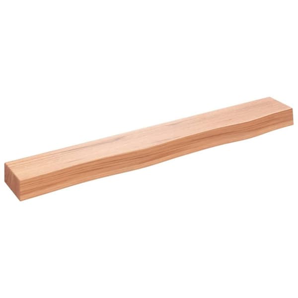vidaXL Vegghylle lysebrun 80x10x6 cm behandlet heltre eik