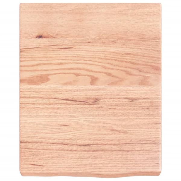 vidaXL væghylde 40x50x(2-6) cm behandlet massivt egetræ lysebrun