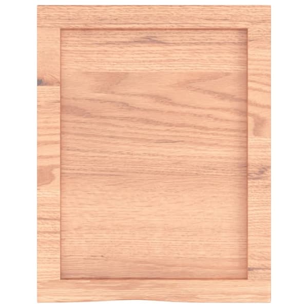 vidaXL væghylde 40x50x(2-6) cm behandlet massivt egetræ lysebrun