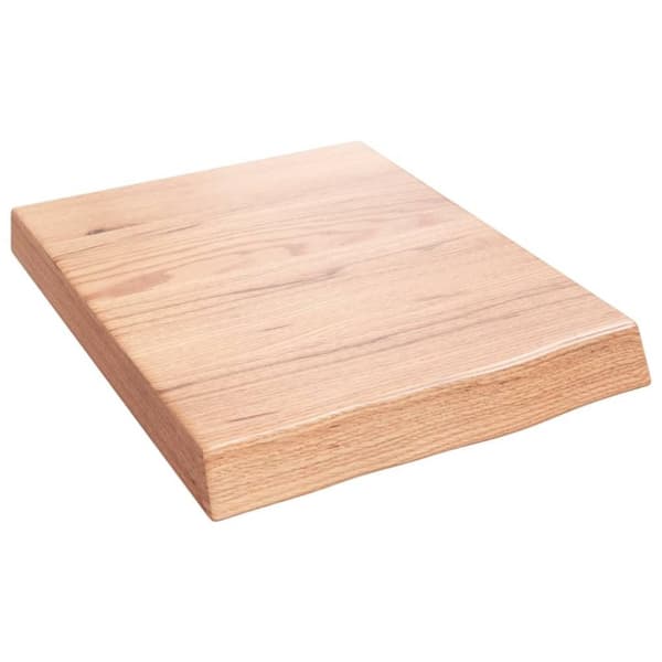 vidaXL væghylde 40x50x(2-6) cm behandlet massivt egetræ lysebrun