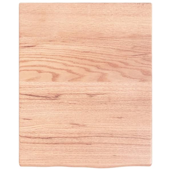 vidaXL Vägghylla ljusbrun 40x50x2 cm behandlad massiv ek