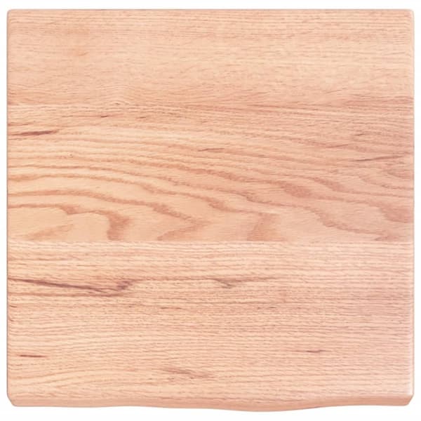 vidaXL Vägghylla ljusbrun 40x40x(2-4) cm behandlad massiv ek