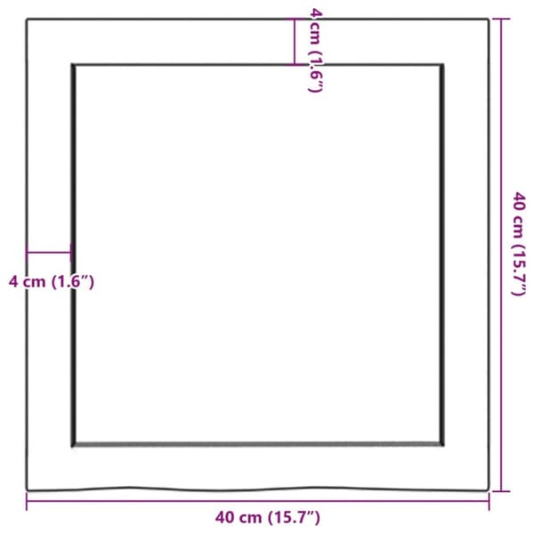 vidaXL Vägghylla ljusbrun 40x40x(2-4) cm behandlad massiv ek