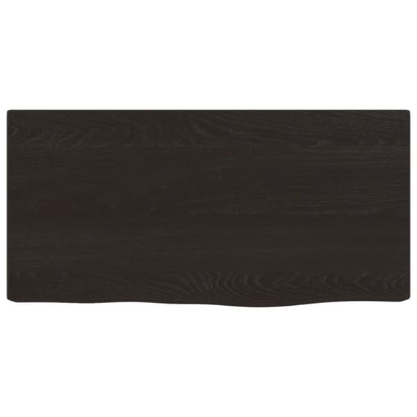 vidaXL væghylde 40x20x6 cm behandlet massivt egetræ mørkebrun