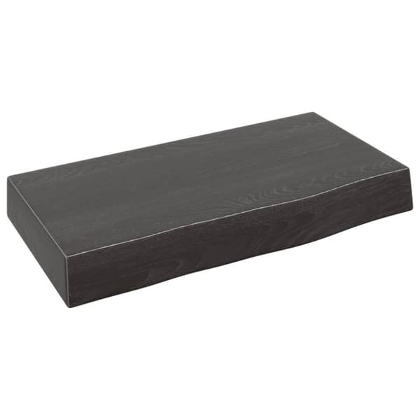 vidaXL væghylde 40x20x6 cm behandlet massivt egetræ mørkebrun