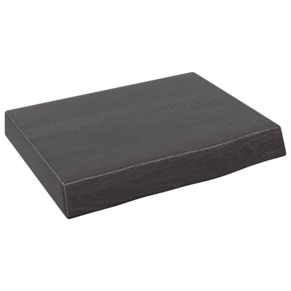 vidaXL Vägghylla mörkbrun 40x30x(2-6) cm behandlad massiv ek