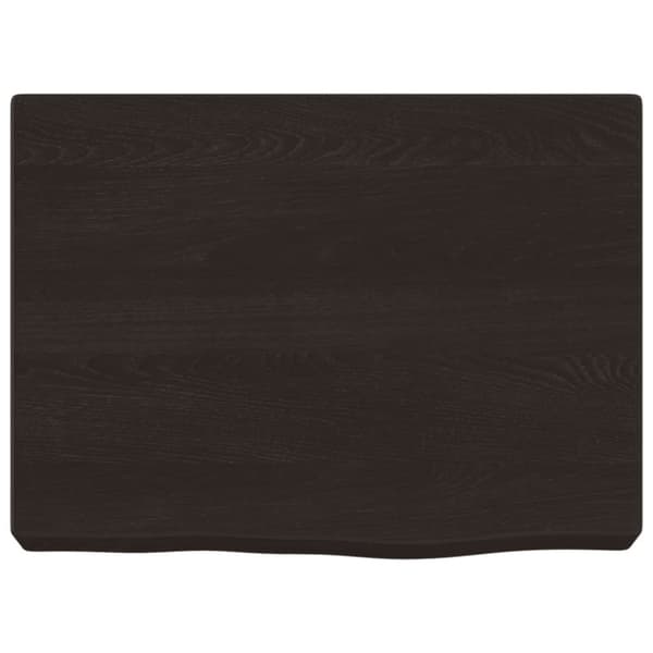 vidaXL Vägghylla mörkbrun 40x30x(2-6) cm behandlad massiv ek
