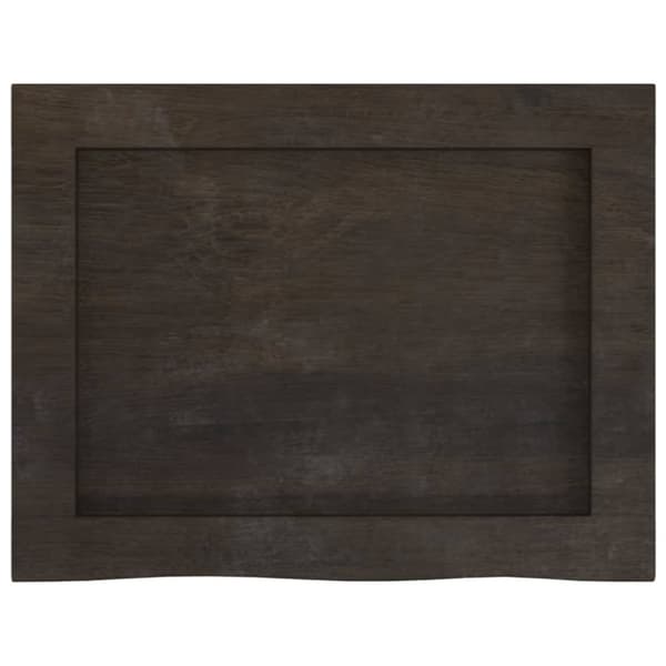 vidaXL Vägghylla mörkbrun 40x30x(2-6) cm behandlad massiv ek