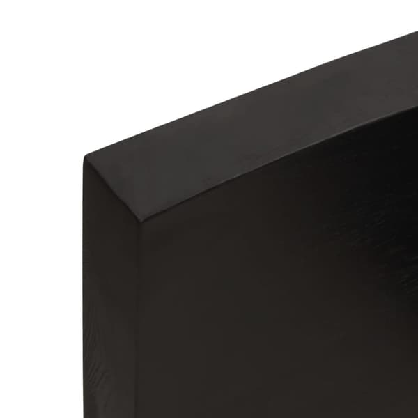 vidaXL Vägghylla mörkbrun 40x30x(2-6) cm behandlad massiv ek