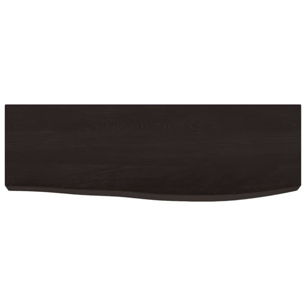 vidaXL Vegghylle mørkebrun 60x20x6 cm behandlet heltre eik
