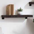 Miniatyrbilde 2 av 8: vidaXL Vegghylle mørkebrun 60x20x6 cm behandlet heltre eik
