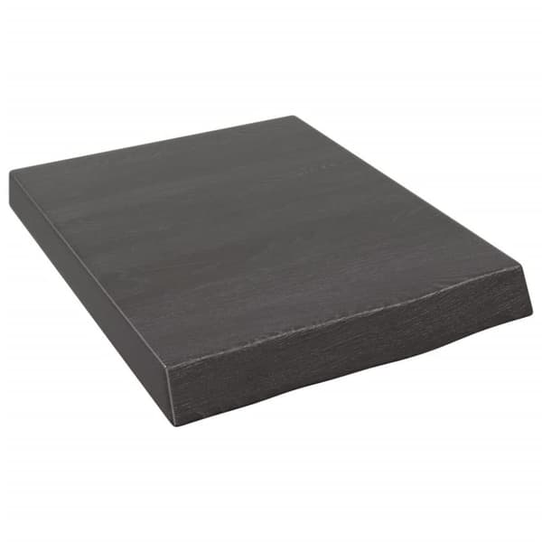 vidaXL væghylde 40x50x(2-6) cm behandlet massivt egetræ mørkebrun