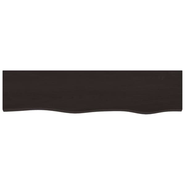vidaXL Vägghylla mörkbrun 80x30x2 cm behandlad massiv ek