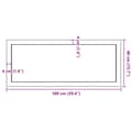 Miniatyrbild 11 av 11: vidaXL Vägghylla mörkbrun 100x40x(2-4) cm behandlad massiv ek