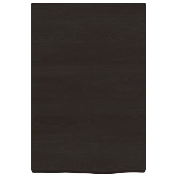 vidaXL Vägghylla mörkbrun 40x60x(2-4) cm behandlad massiv ek