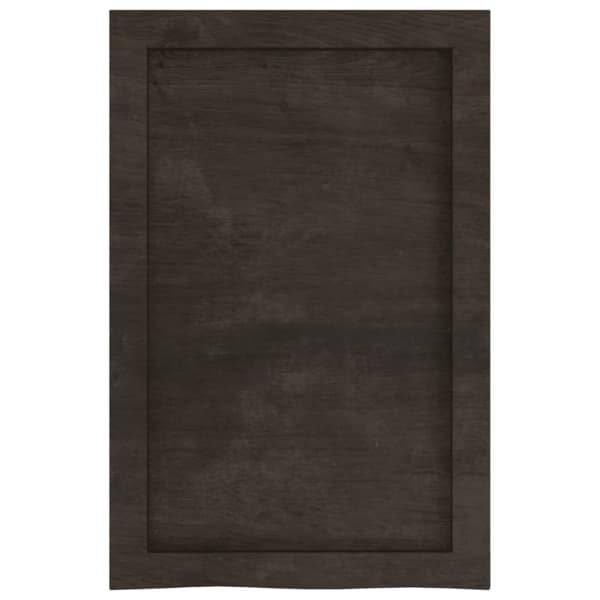 vidaXL Vägghylla mörkbrun 40x60x(2-4) cm behandlad massiv ek