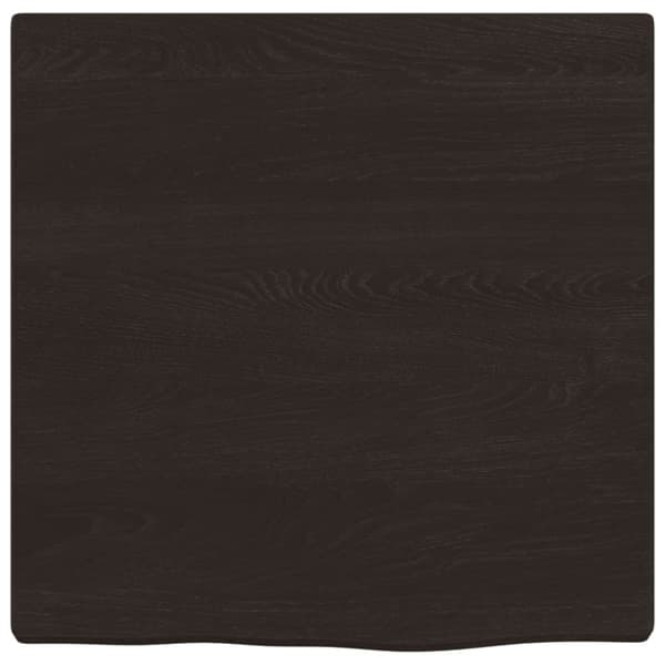 vidaXL væghylde 40x40x2 cm behandlet massivt egetræ mørkebrun