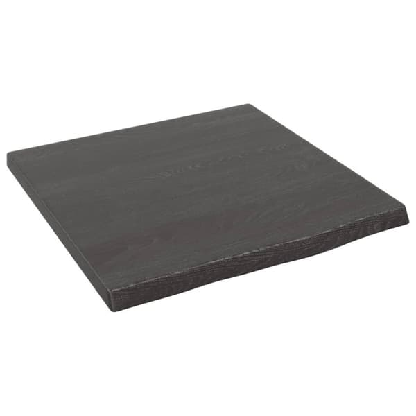 vidaXL væghylde 40x40x2 cm behandlet massivt egetræ mørkebrun