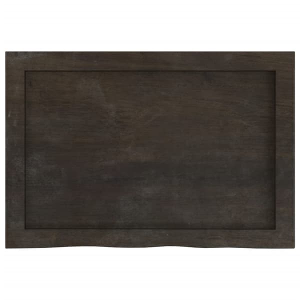 vidaXL Vägghylla mörkbrun 60x40x(2-4) cm behandlad massiv ek