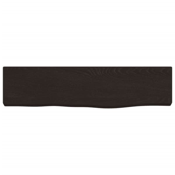vidaXL væghylde 40x10x2 cm behandlet massivt egetræ mørkebrun