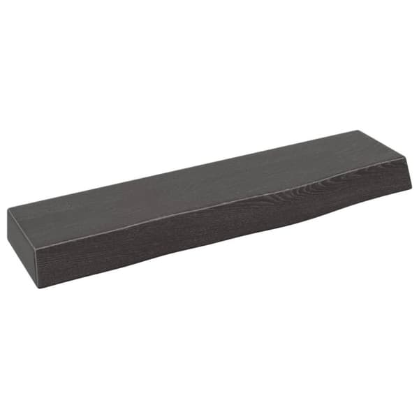 vidaXL Vägghylla mörkbrun 40x10x4 cm behandlad massiv ek