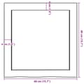 Miniatyrbild 11 av 11: vidaXL Vägghylla mörkbrun 40x40x(2-4) cm behandlad massiv ek