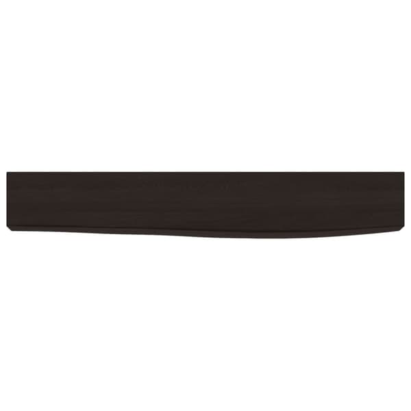vidaXL Vegghylle mørkebrun 60x10x6 cm behandlet heltre eik