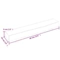 Miniatyrbilde 8 av 8: vidaXL Vegghylle mørkebrun 60x10x6 cm behandlet heltre eik