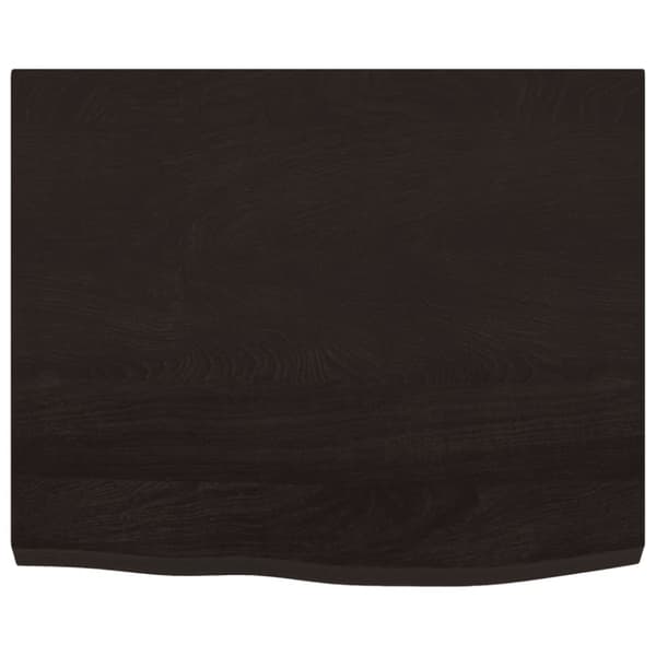 vidaXL væghylde 60x50x(2-4) cm behandlet massivt egetræ mørkebrun